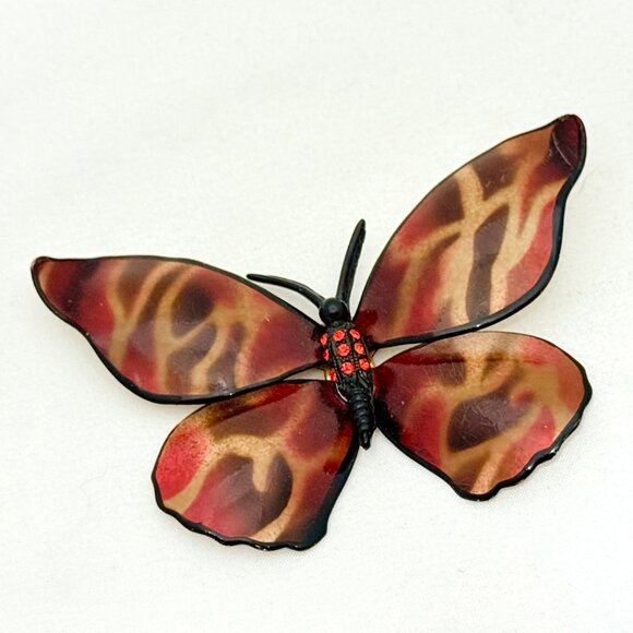 Vintage Large Metal Butterfly Brooch/Pin - Picture 2 of 6